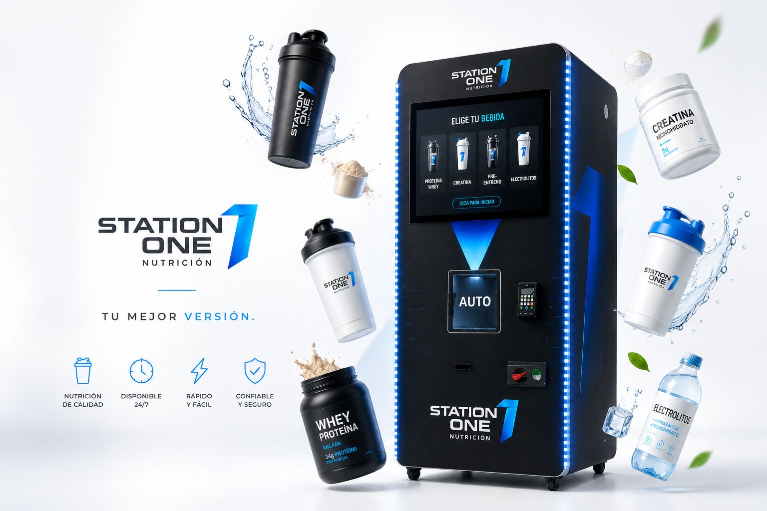 Station One Máquina con productos